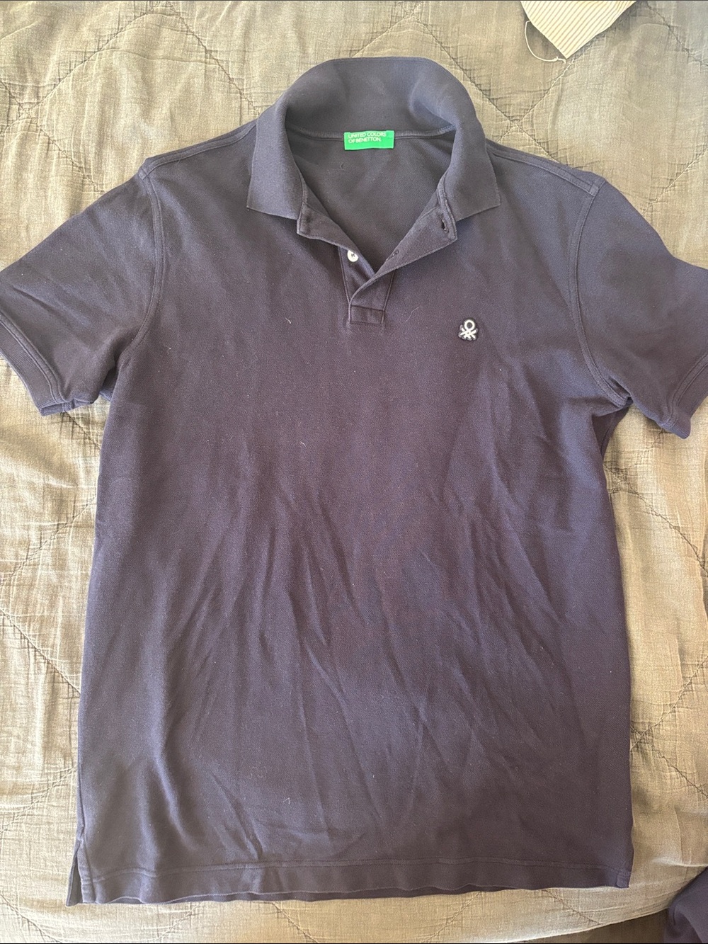 United Colors Of Benetton Dark Navy Polo Shirt with Chest Logo